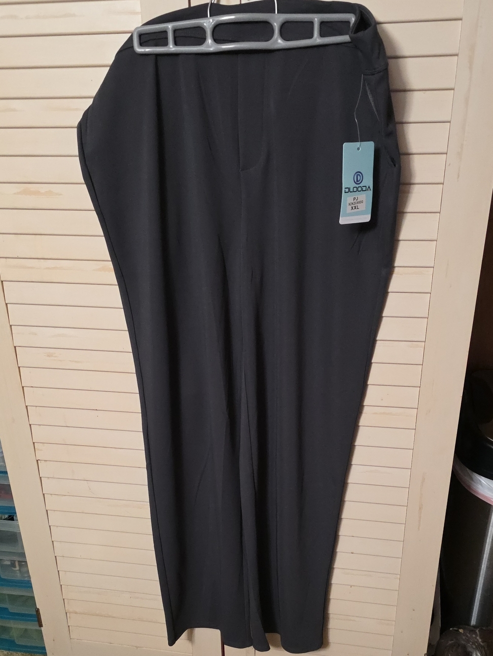 NWT DLOODA Dark Gray High-Waisted Stretchy Dress Pants Trousers - XXL